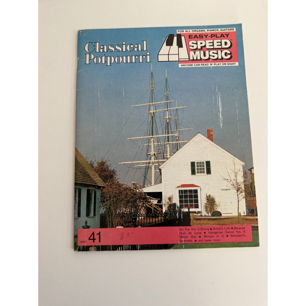 Classical Potpourri Easy-Play Speed Music No 41 Sheet‎ Music Book 1976 Vintage